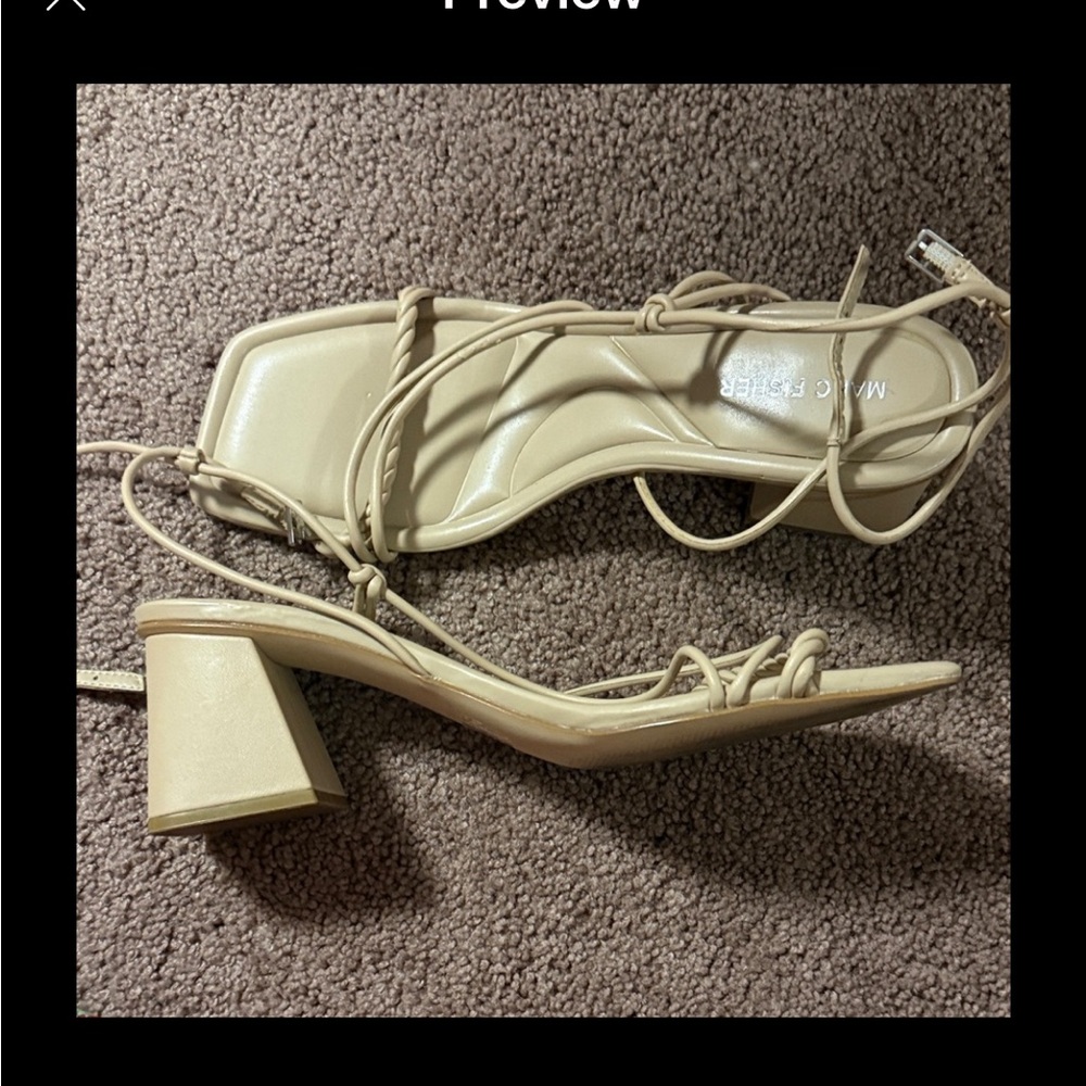 Marc Fisher Light Natural Meggiane Sandals